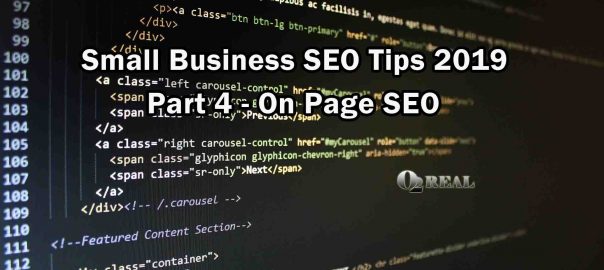 Small Business SEO Tips 2019 - Part 4 - On Page SEO